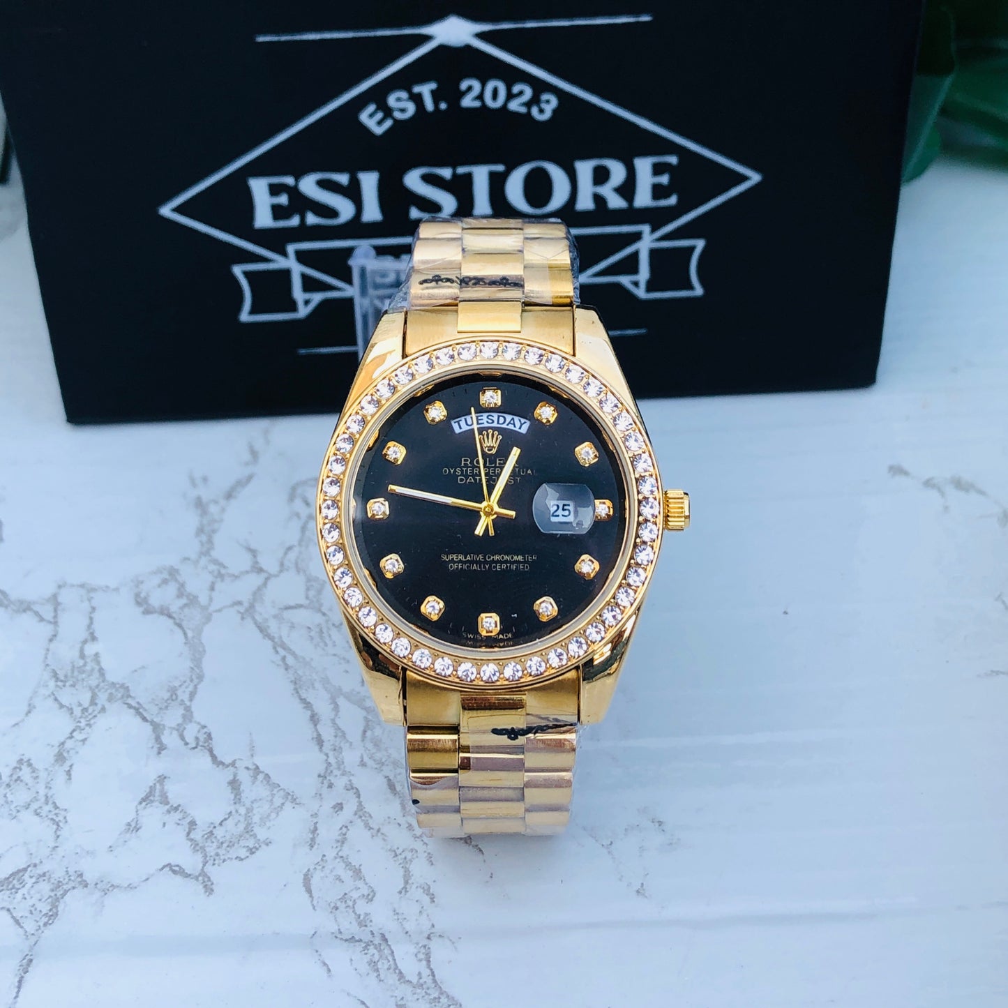 Esi Rlx Day Date Diamonds