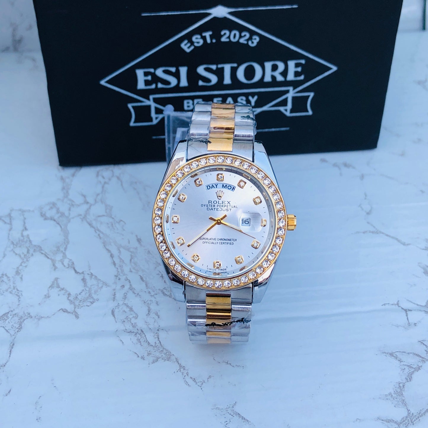 Esi Rlx Day Date Diamonds