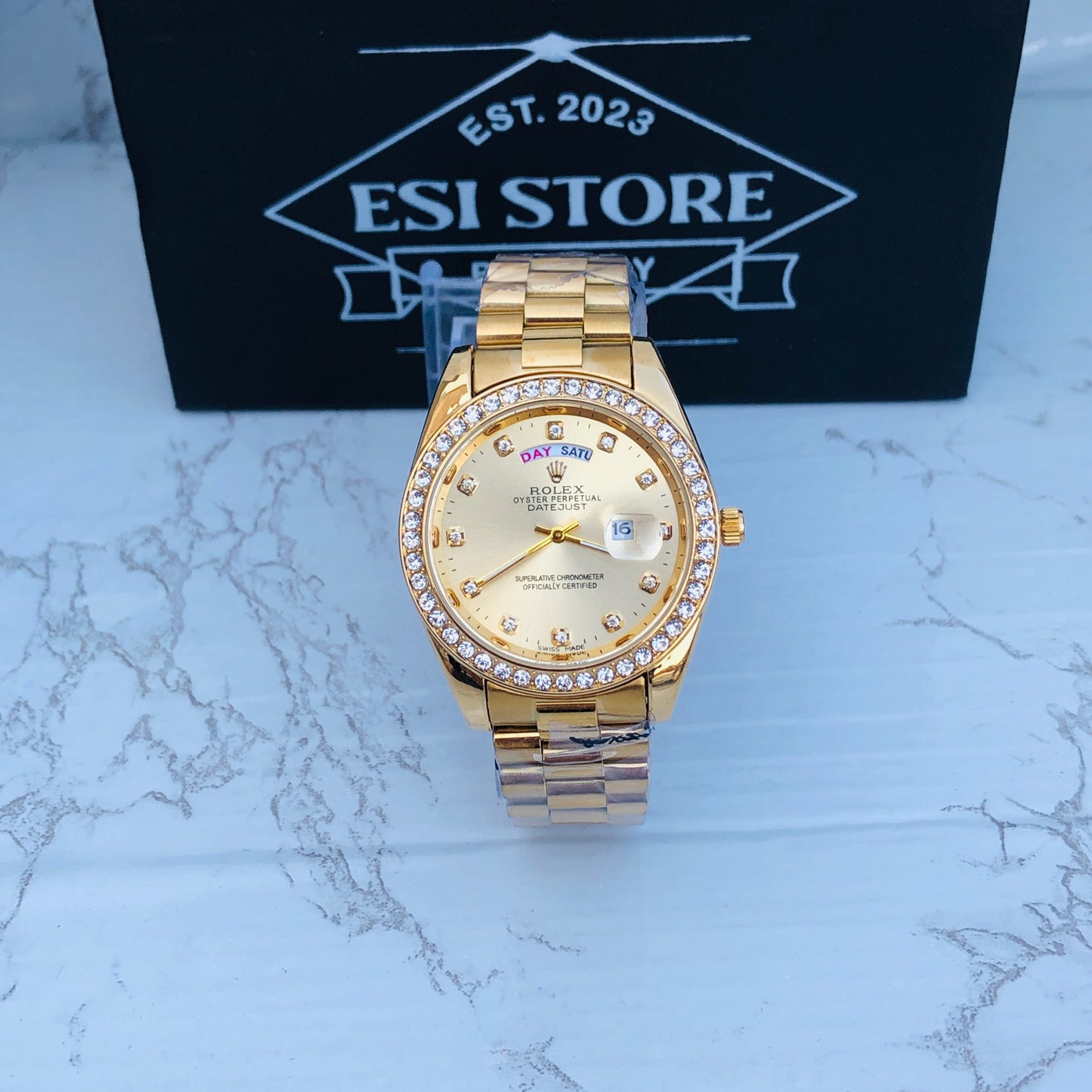 Esi Rlx Day Date Diamonds